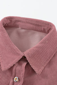 Pink Corduroy Button Pocket Shirt | Tops/Blouses & Shirts