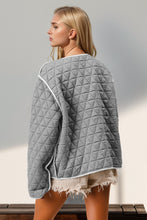 Load image into Gallery viewer, Tie Front Quilted Jacket with Pockets
