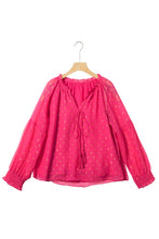 Load image into Gallery viewer, Rose Printed Tassel Tie Blouse | Tops/Blouses &amp; Shirts
