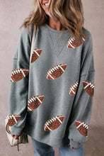 Load image into Gallery viewer, Sequin Football Long Sleeve Sweatshirt
