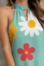 Load image into Gallery viewer, Womens Tank Top | Flower Grecian Neck Tank
