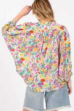 Load image into Gallery viewer, Floral Print Blouse | Button Down Floral Shirt
