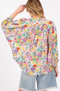 Floral Print Blouse | Button Down Floral Shirt