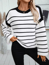 Load image into Gallery viewer, Striped Round Neck Sweater
