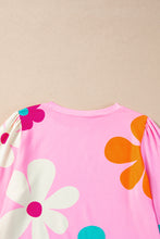 Load image into Gallery viewer, Rose Cute Flower Print Bracelet Sleeve Top | Tops/Tops &amp; Tees
