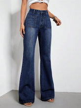 Load image into Gallery viewer, High Waist Bootcut Jeans with Pockets
