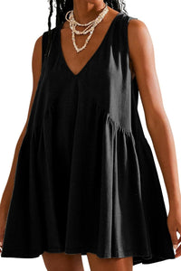 Womens Mini Dress-Plunge Wide Strap Mini Tank Dress | Dress