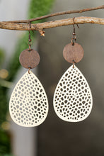 Load image into Gallery viewer, Drop Hook Earrings | Apricot Color-Block Cut-Out
