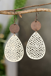 Drop Hook Earrings | Apricot Color-Block Cut-Out