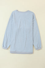 Load image into Gallery viewer, Grey Oversized Sweatshirt | Ribbed Corded Oversized Top
