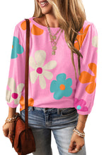 Load image into Gallery viewer, Rose Cute Flower Print Bracelet Sleeve Top | Tops/Tops &amp; Tees
