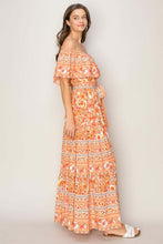 Load image into Gallery viewer, Maxi Dress | Floral Off-Shoulder Tie Front Maxi Dress
