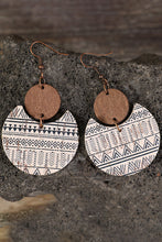 Load image into Gallery viewer, Drop Wood Earrings | Multi-Color Geometric Print Jewelry
