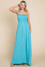 Load image into Gallery viewer, Turquoise Maxi Dress with Pockets
