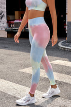 Load image into Gallery viewer, Sky Blue 2pcs Tie Dye Yoga Bra and High Waist Leggings Set | Activewear/Activewear Sets
