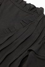 Load image into Gallery viewer, Black Ruffle Sleeve V Neck Frilled Shift Dress | Dresses/Mini Dresses
