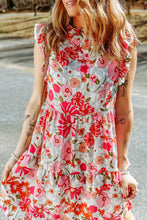 Load image into Gallery viewer, White Ruffled Tank Floral Dress | Dresses/Floral Dresses
