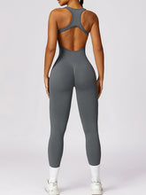 Load image into Gallery viewer, Yoga Jumpsuit | Basic Sleeveless Cutout Racer-Back Jumpsuit
