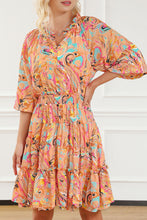 Load image into Gallery viewer, Multicolour Paisley Print Frilled Mini Dress | Dresses/Mini Dresses
