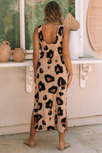 Load image into Gallery viewer, Maxi Dress | Leopard Split Open Back Sleeveless Dress
