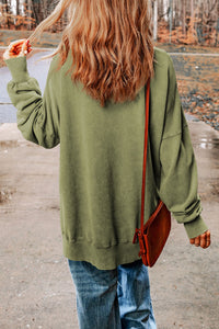Womens Long Sleeve Blouse | Dropped Shoulder Round Neck Blouse | Tops/Sweatshirts & Hoodies