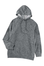 Load image into Gallery viewer, Gray Mineral Wash Kangaroo Pocket Drawstring Pullover Hoodie | Tops/Sweatshirts &amp; Hoodies
