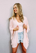 Load image into Gallery viewer, Pink Sheer Lightweight Knit Long Sleeve Cardigan
