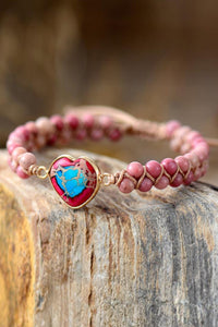 Handmade Heart Natural Stone Bracelet