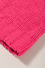 Load image into Gallery viewer, Pink Ribbed Turtleneck Fuzzy Sleeve Knit Sweater | Tops/Sweaters &amp; Cardigans
