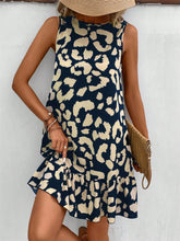 Load image into Gallery viewer, Tank Dress | Tied Leopard Round Neck Tank Dress
