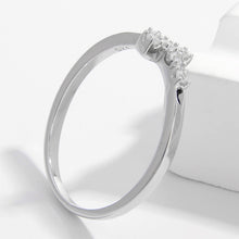 Load image into Gallery viewer, Sterling Silver Zircon Cross Ring
