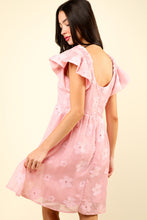 Load image into Gallery viewer, Womens Mini Dress-VERY J Flower Embroidered Organza Mini Dress
