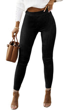 Load image into Gallery viewer, Skinny Leggings | Black High Waist Faux Suede
