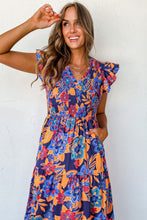 Load image into Gallery viewer, Maxi Dress | Floral V Neck Ruffle Tiered Dress
