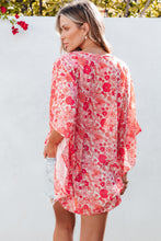 Load image into Gallery viewer, Pink Boho Floral V Neck Kimono Style Blouse | Tops/Blouses &amp; Shirts
