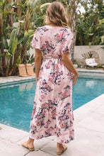 Load image into Gallery viewer, Womens Maxi Dress | Pink Floral Puff Sleeve High Waist Maxi Dress | Dresses/Floral Dresses
