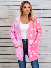 Load image into Gallery viewer, Angel Wing Hearts Long Sleeve Cardigan
