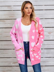 Angel Wing Hearts Long Sleeve Cardigan