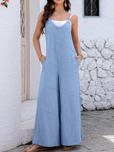 Load image into Gallery viewer, Wide Leg Jumpsuit  | V-Neck Spaghetti Strap Jumpsuit
