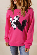 Load image into Gallery viewer, Graphic Sweatshirt | Strawberry Pink Double Heart Patch
