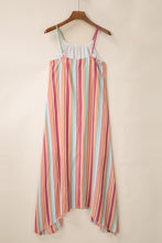 Load image into Gallery viewer, Bohemian Striped Print Sleeveless Holiday Maxi Dress
