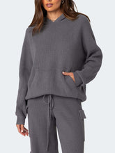 Load image into Gallery viewer, Hooded Top and Pants Sweater Set
