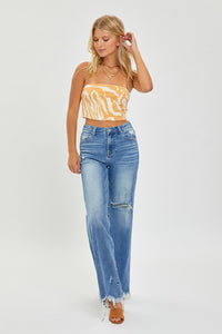 RISEN High Rise Wide Leg Jeans