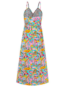 Womens Cami Dress | Twisted Printed V-Neck Cami Dress | maxi dress