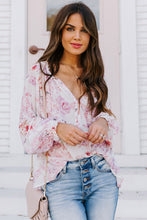 Load image into Gallery viewer, Multicolour Vibrant Floral Printed Ruffle Trim Blouse | Tops/Blouses &amp; Shirts
