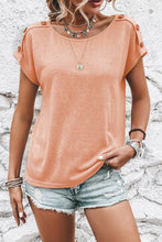 Load image into Gallery viewer, Bat Wing Casual Top | Apricot Pink Button Blouse
