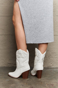 White Bella Cowboy Boots