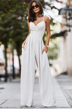 Load image into Gallery viewer, Wide Leg Jumpsuit | Spaghetti Straps Pleated High Waist
