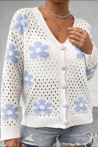 Flower Long Sleeve Cardigan