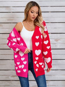 Angel Wing Hearts Long Sleeve Cardigan